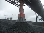 Loading spout for open pile loading